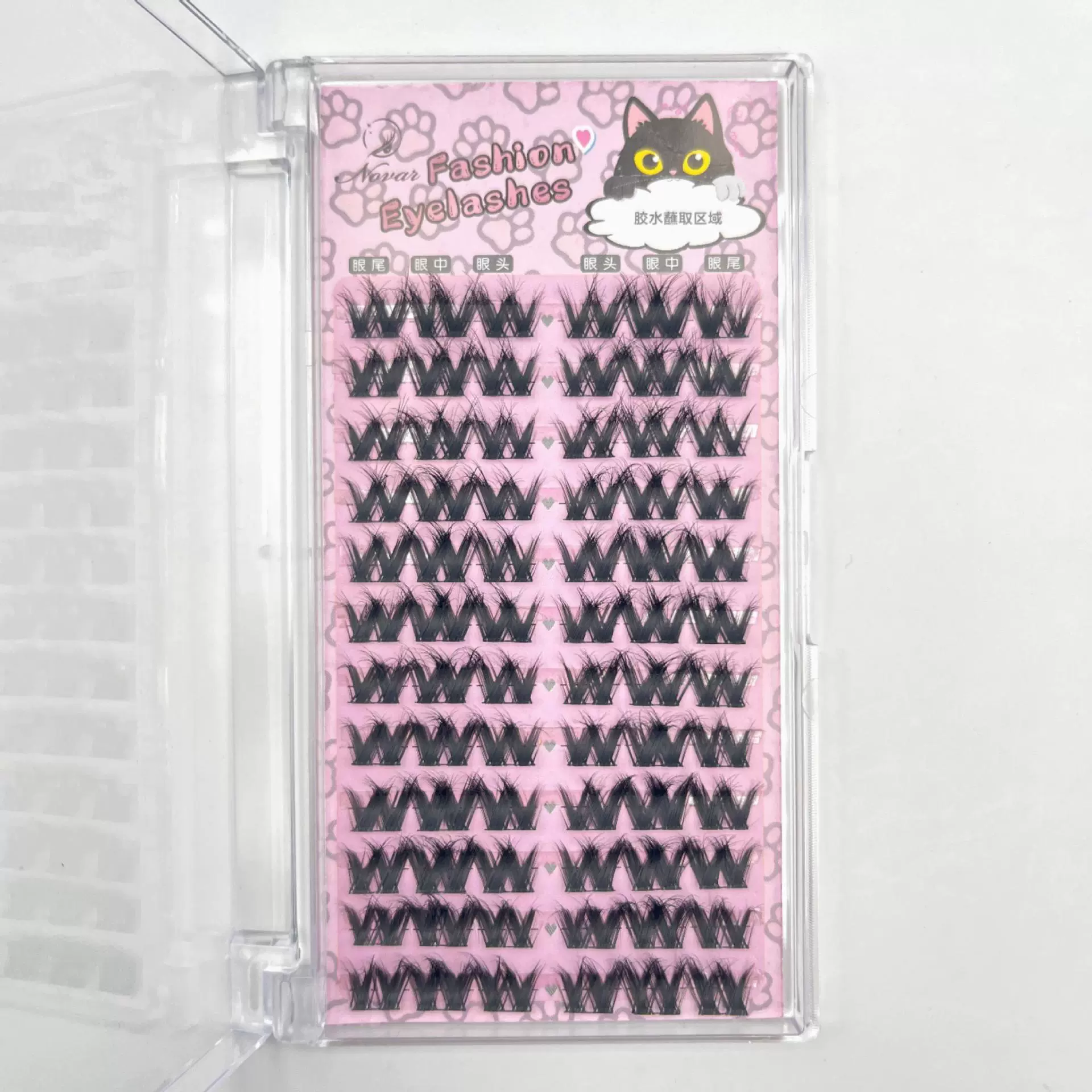 Dense curling false eyelashes, European style