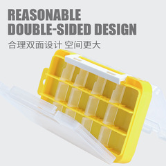 Shark Lure | Double-Sided Lure Box Tool Case, Dual-Layer Hard Bait Box, Storage Accessory Box – Perfect for Minnows, Pencil Baits, and Lure Accessories