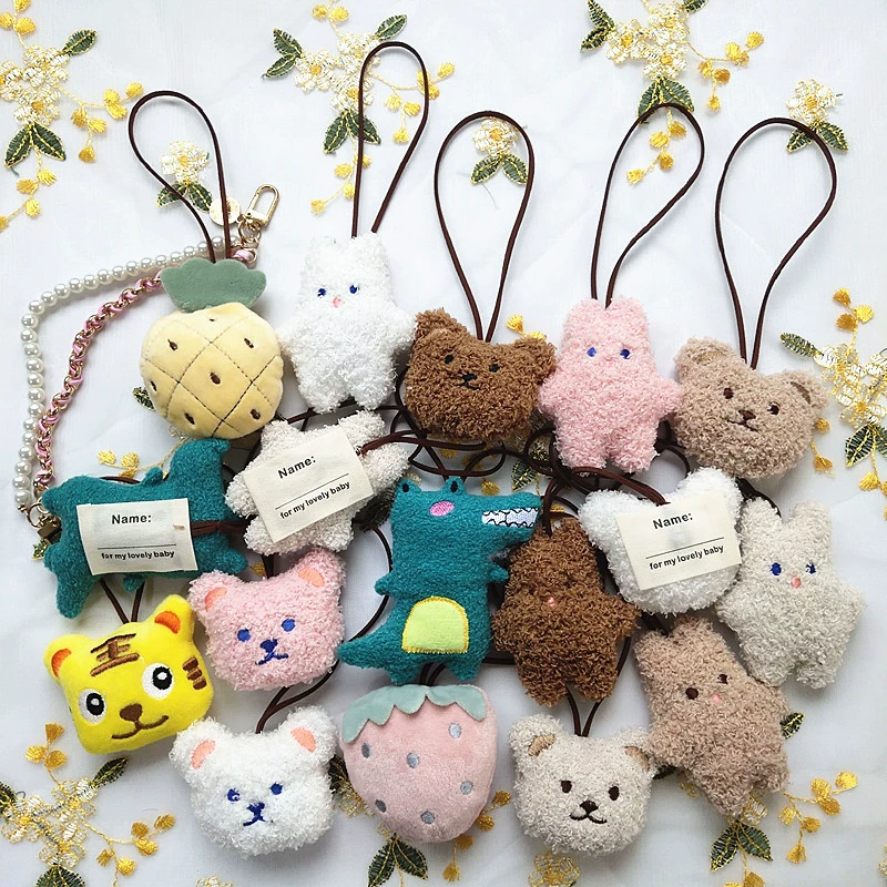 Bear Name Brand ins Милый медведь Игрушечная сумка Кулон Южная Корея Детская именная бирка Брелок Висячие украшения
