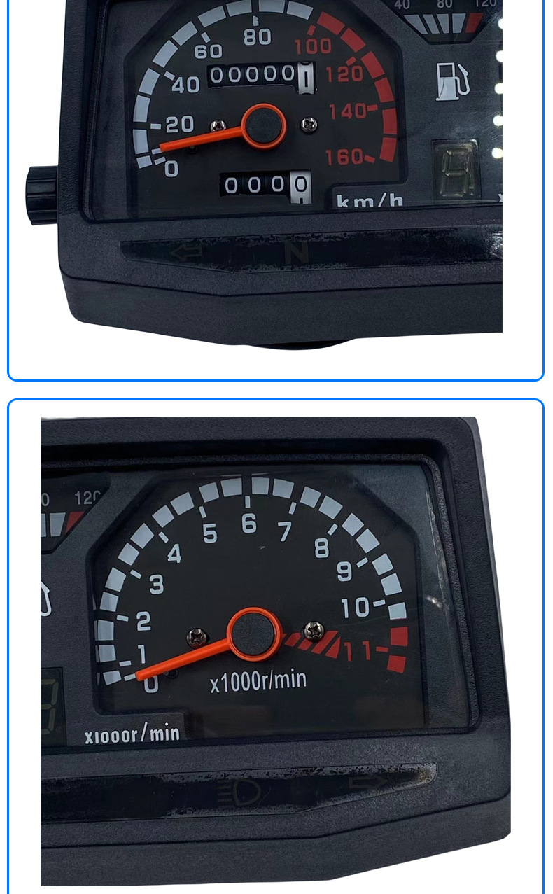 Motorcycle Instrument Panel Suitable for Foton, Zongshen, Wanhua, Lifan Motorcycles 125 Instrument Assembly Odometer