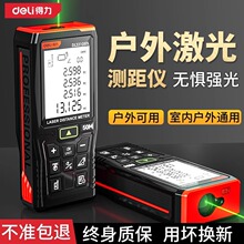上海得力绿光测距仪户外手持激光尺电子测量仪高精度测量尺量房距
