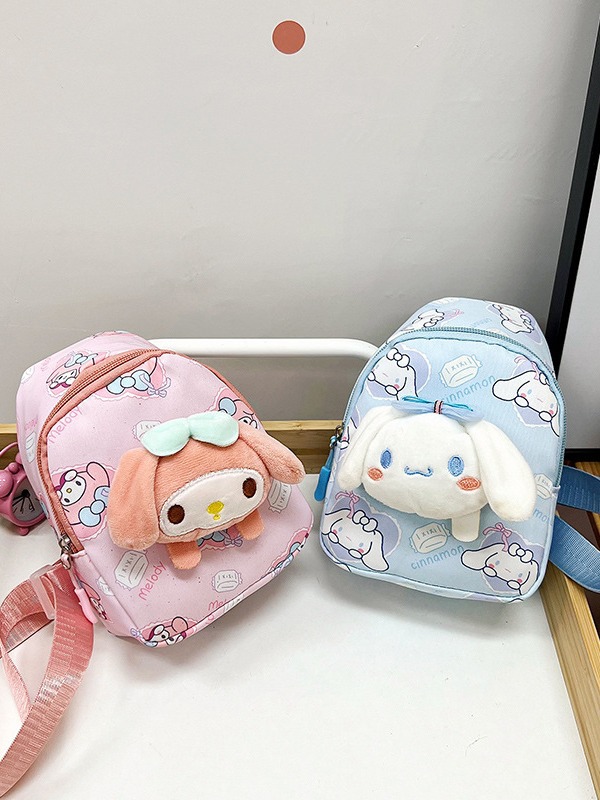 2024 nueva historieta linda de los niños bolsa de monedero bolsa de mensajero melodía bolsa de pecho casual niños y niñas bolsa