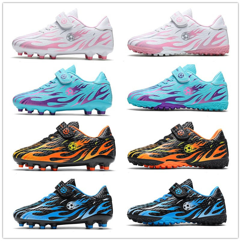 Scarpe da calcio Cross-Border con velcro, scarpe basse per bambini con tacchetti lunghi e corti per ragazzi e studenti, da competizione_voghion.com