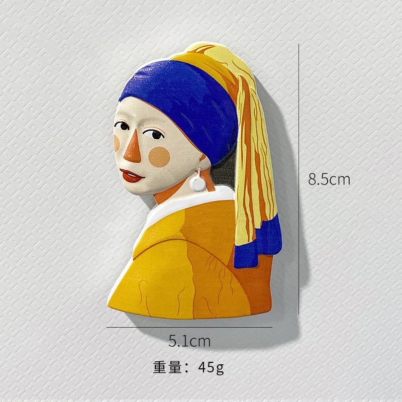 樹脂冷蔵庫は3d世界名画の立体磁力を貼って創意人物の磁気性を貼って個性の復古の磁気を貼って貼ります。|undefined