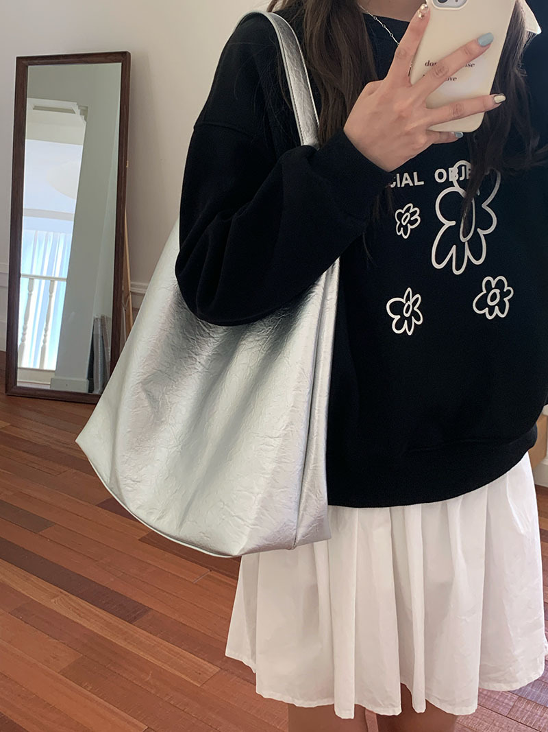 Women's Large Soft Leather Shoulder Tote Bag For Daily Commuting_voghion.com