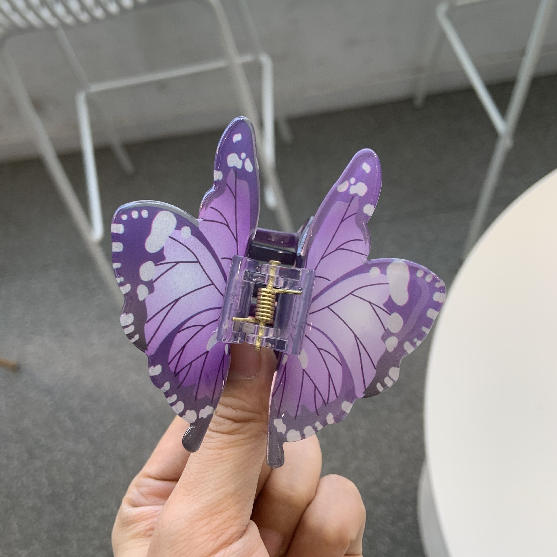 65g Weight Hair Claws Hair Accessories Type 1 Piece Quantity Casual, Daily Occasion Acrylic Material Butterfly Pattern All Seasons Season Women's Gender Cute, Retro Style Cute Retro Women's Butterfly Arylic Hair Claws 6