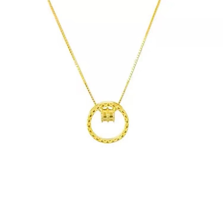 女性用スクエアウエストネックレス s925 スターリングシルバーシンプルファッションニッチハイエンドライト高級リングペンダント鎖骨チェーン|undefined