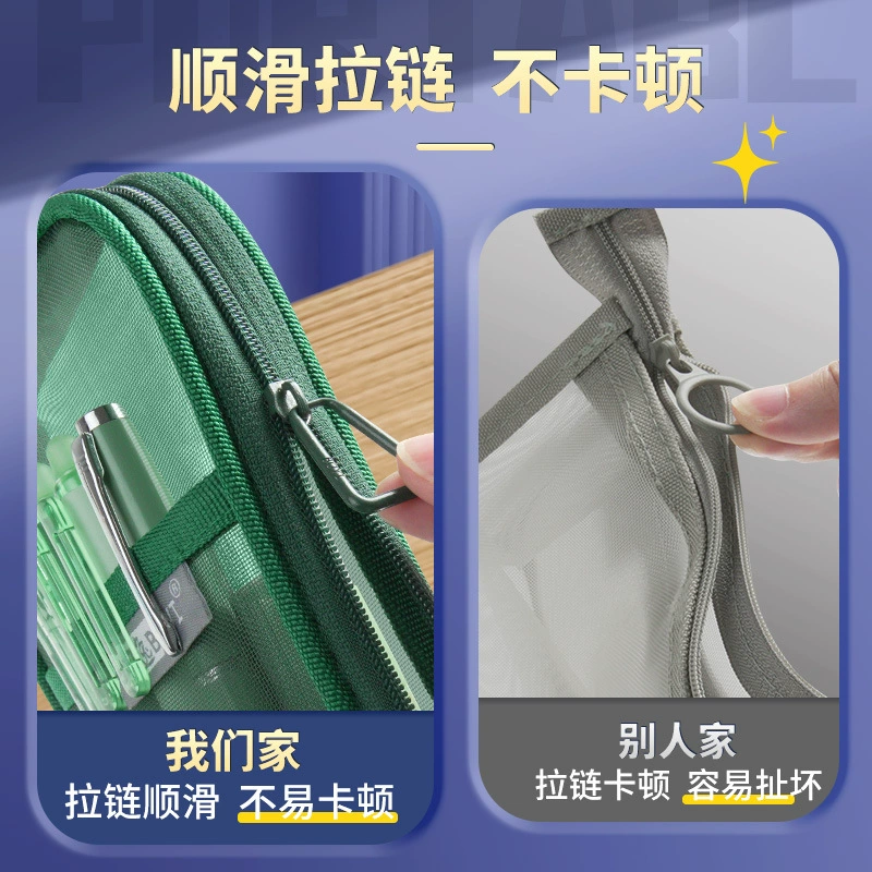 Double-layer capacious pencil case, high quality stationery for students