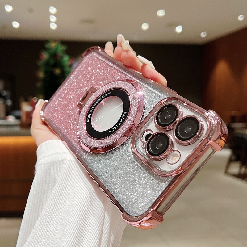 アップル16携帯ケース磁気吸引iPhone15フラッシュホルダー14promsxメッキ転倒防止11保護カバー|undefined