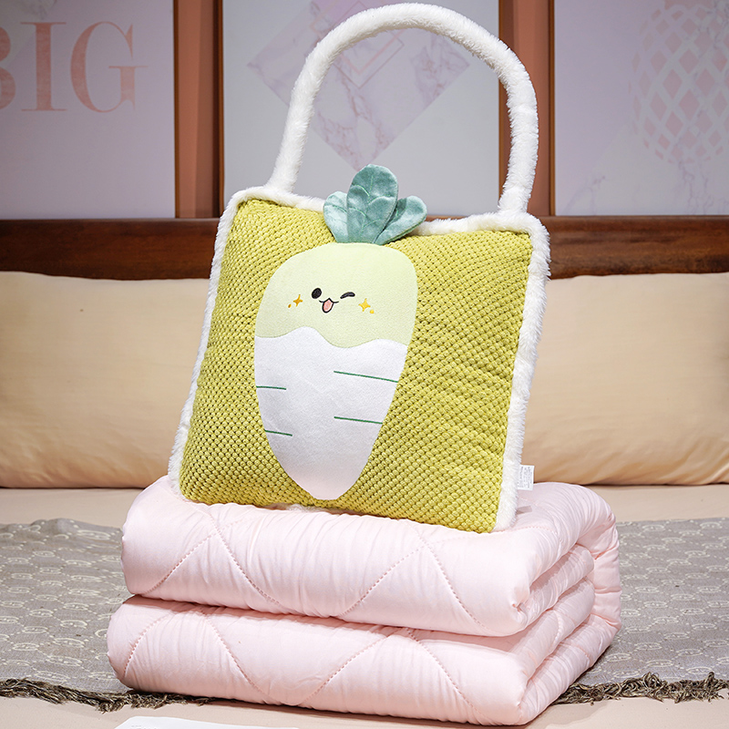 Cartoon Fruit Pillow colcha otoño invierno verano peluche caliente oficina de gran capacidad siesta cojín multipropósito colcha de aire acondicionado