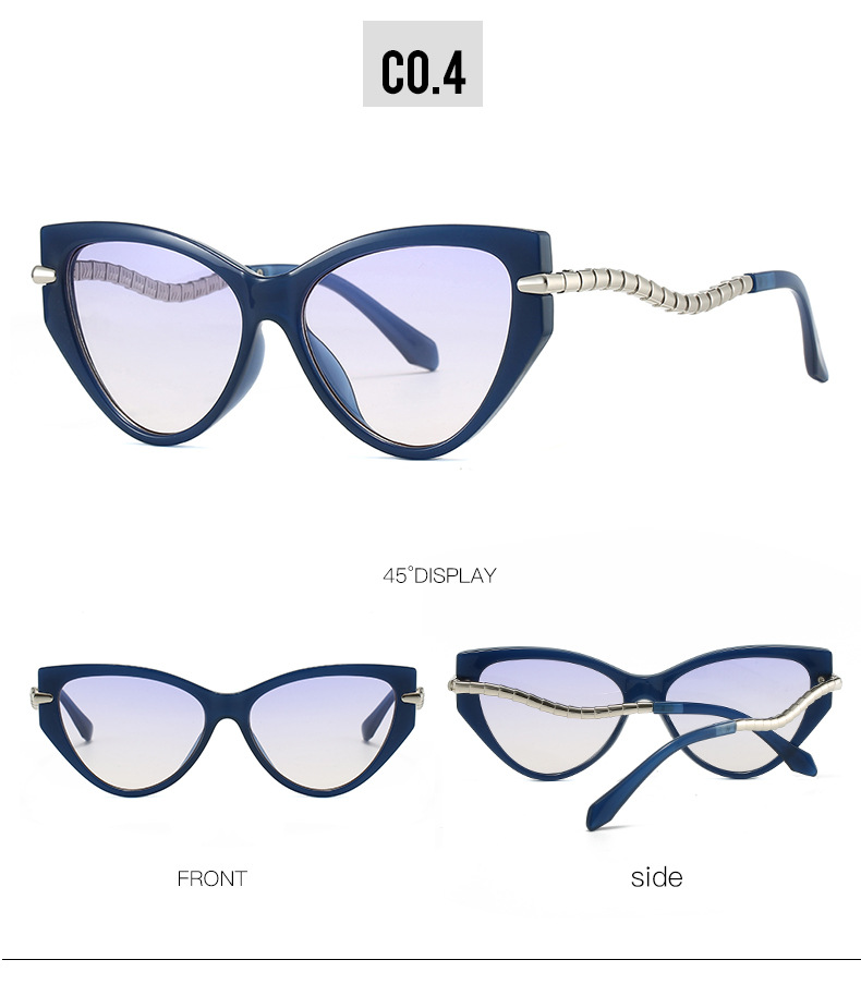 Streetwear Geometric PC UV400 Protection Cat Eye Full Frame Glasses display picture 11