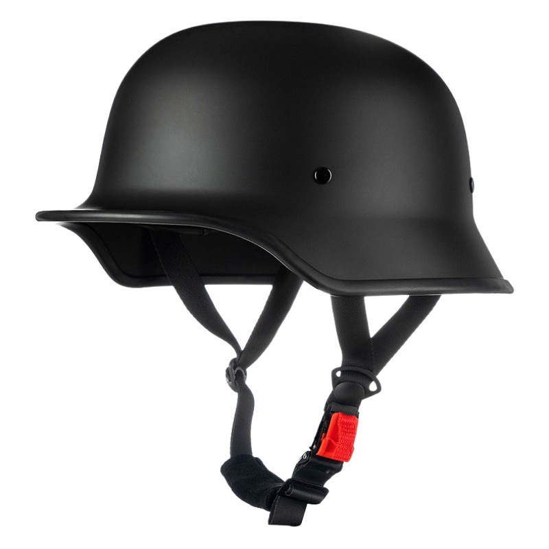 ドイツ兵士ヘルメットオートバイレトロハーフヘルメットオートバイヘルメット夏 3C 認定ヘルメットクルーザーオールシーズンヘルメット