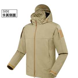 户外软壳冲锋衣春秋薄款夹克防风防水三合一户外登山服工作服