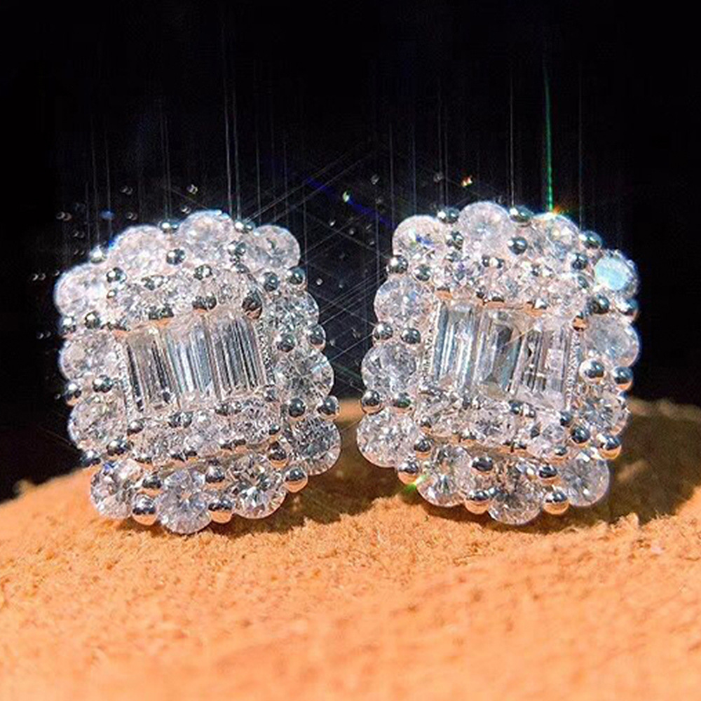 Cao Shiins Oorbellen Exquise, Luxe, Volledige set Zircon Oorbellen Hoogwaardig, Licht en Luxe, Kleine Oorbellen_voghion.com