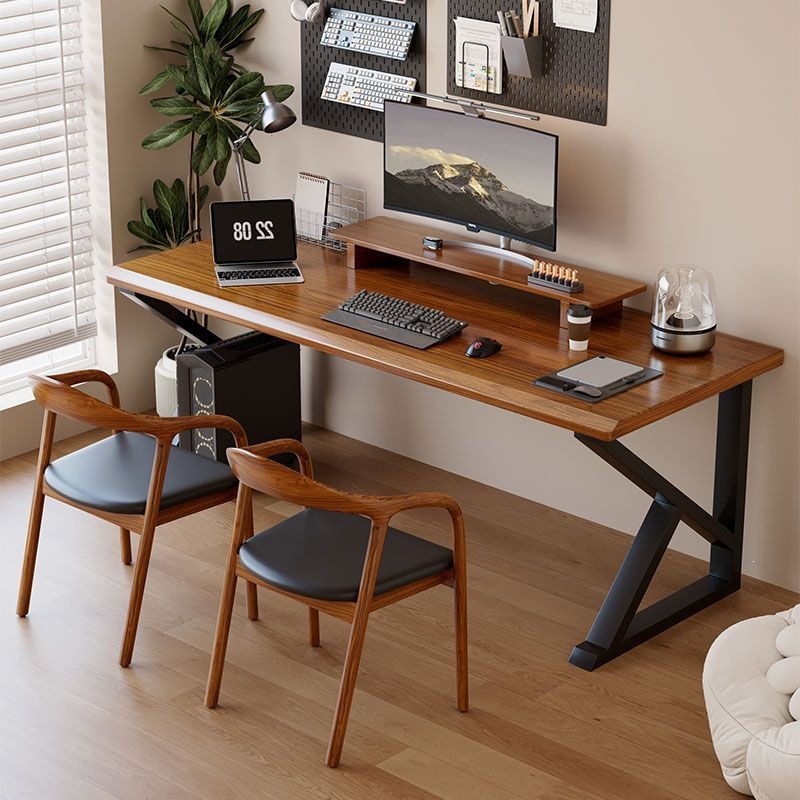 Mesa de madera maciza mesa de deportes caseros mesa de computadora doble escritorio dormitorio escritorio de madera maciza mesa de oficina larga mesa de trabajo