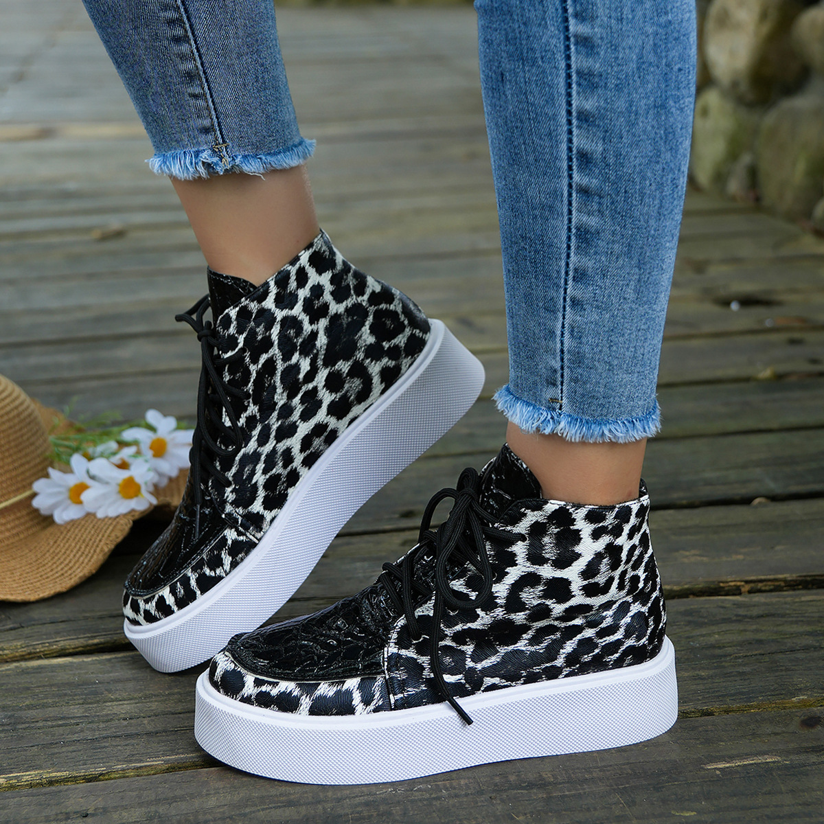 Scarpe casual da donna con lacci per autunno e inverno comode_voghion.com