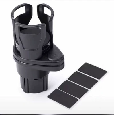 Car water cup holder one minute two Cup holder car supplies car cup holder extender multifunctional rotating bracket cup holder (Car cup holder/beverage holder) - matt-black-ordinary-style