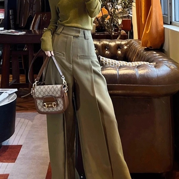 早秋装搭配一整套女2025新款小香风穿搭复古美拉德阔腿裤两件套装|undefined