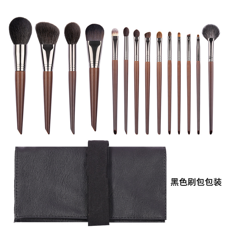 14개 + 리치 패턴 블랙 브러쉬백 (세트 1)