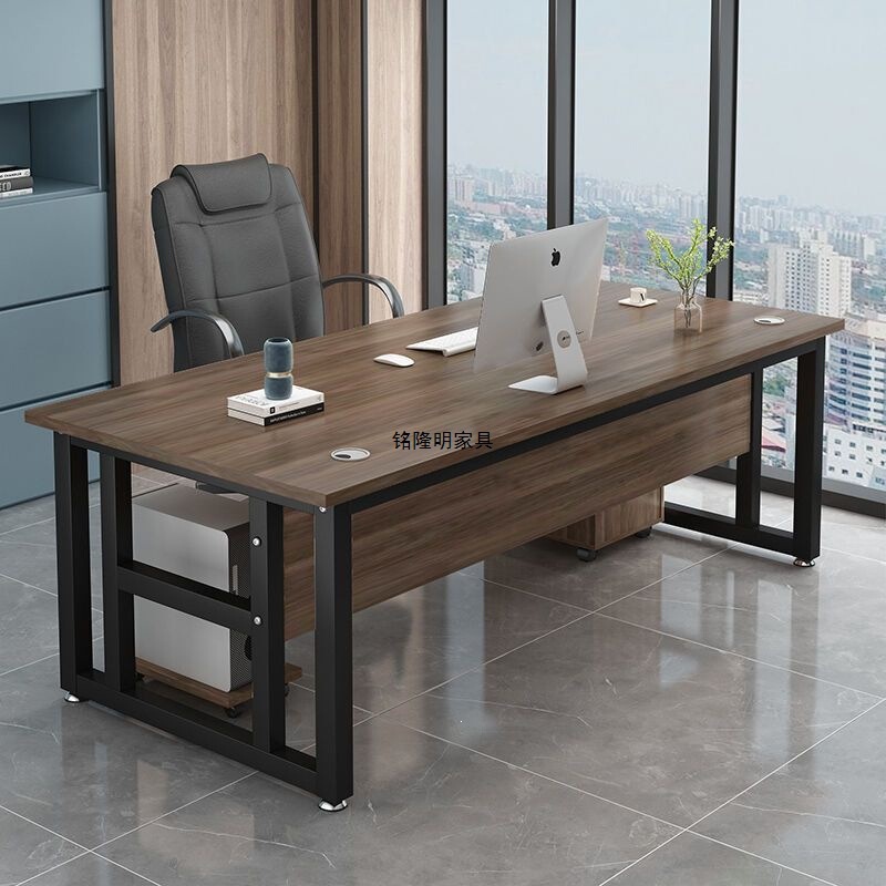 Simple Modern Office Desk and Chair Set, Office Manager Single-Person Commercial Computer Desk, Executive Desk Simple Modern Office Desk and Chair Set, Office Manager Single-Person Commercial Computer Desk, Executive Desk