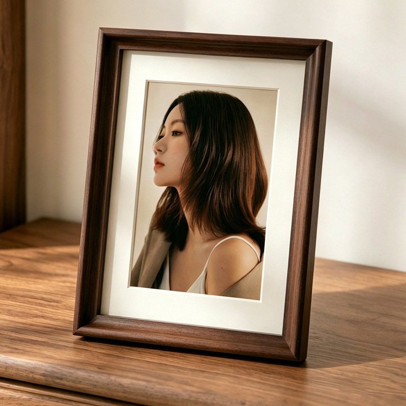 Simple Wooden Photo Frame Display Stand for 6 to 8inch A4 Puzzle Pieces, Wall-Mounted Empty Frame, Custom Home Decor Photo Frame