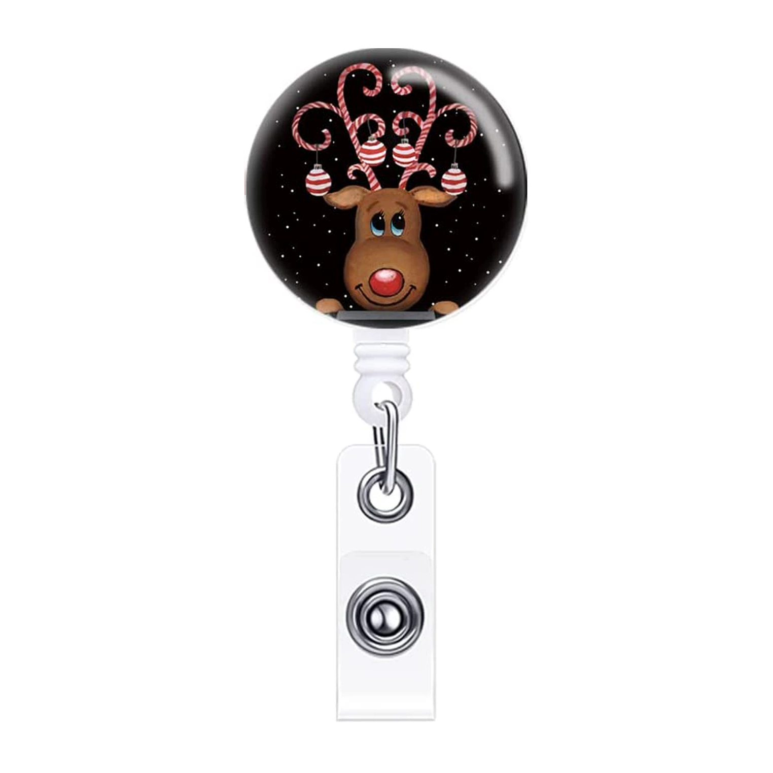 Festival series glue drop patch rabbit ear love clover retractable rotation easy to pull alligator clip ID buckle