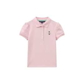 女童夏季短袖2525新款中大童休闲百搭POLO衫T恤小熊刺绣打底衫潮t