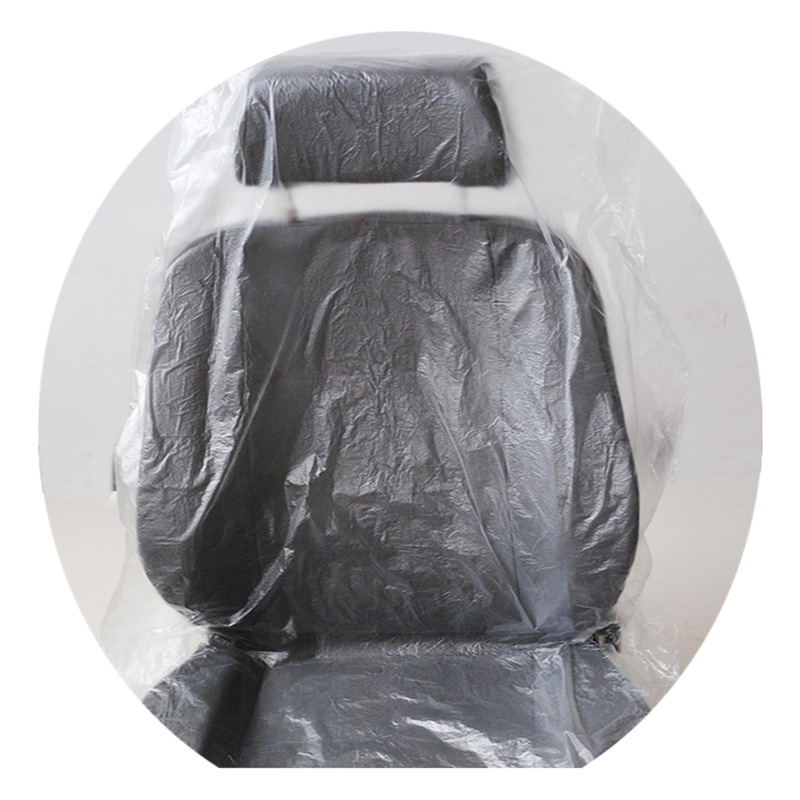 Disposable car seat cover maintenance protection three-piece seat protection cover cross-border plastic seat cover cushion