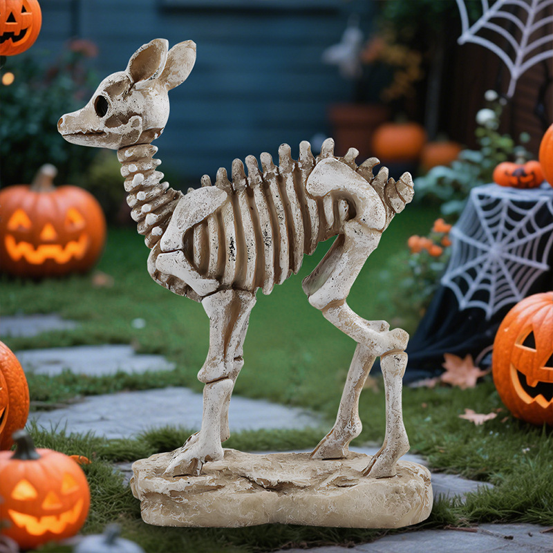  Hot-selling Animal Skull Skeleton Fawn Ornaments Halloween Home Desktop Holiday Decorations