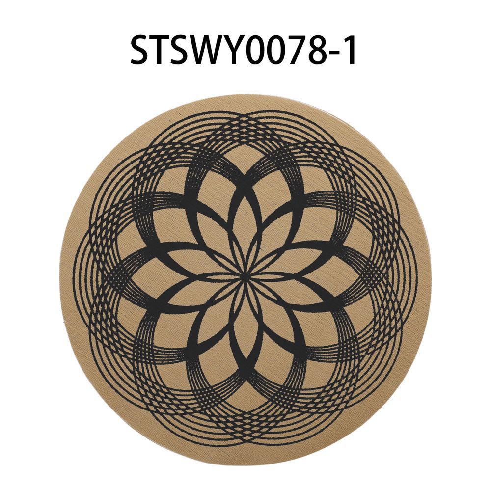 Shengte Lino artificial redondo de aislamiento de PVC estera de mesa de café avanzada alfombra de comida occidental impermeable Luz de lujo mantel Chino Europeo