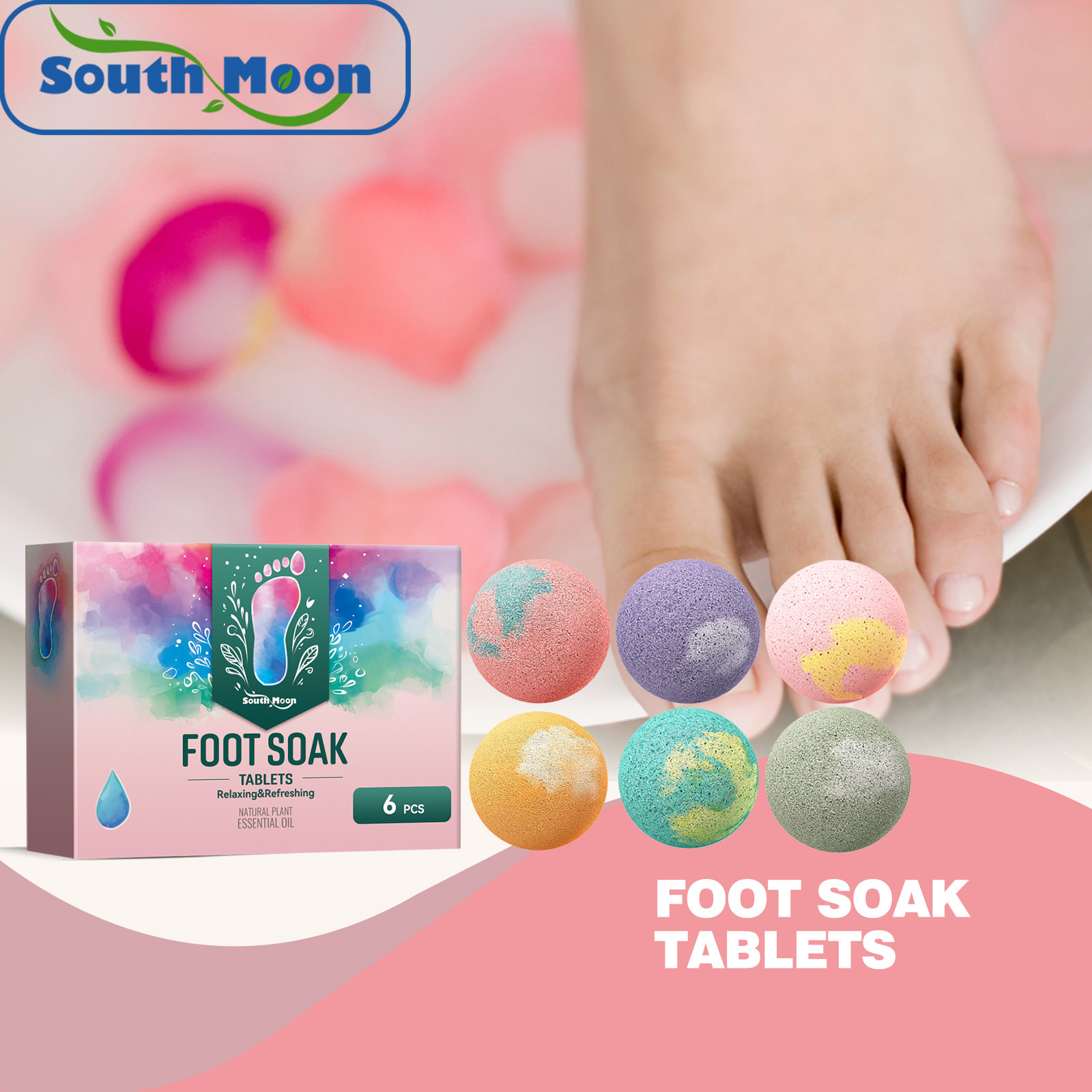 South Moon Aromatherapy Foot Bath Ball Anti-Drying Peeling Cleansing Moisturizing Foot Repair Heel Foot Bath Ball