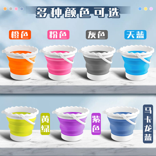 Brush rinsing holder, pen washer holder, special gouache bucket for art students, silicone bucket, Chinese painting bucket, foldable brush bucket