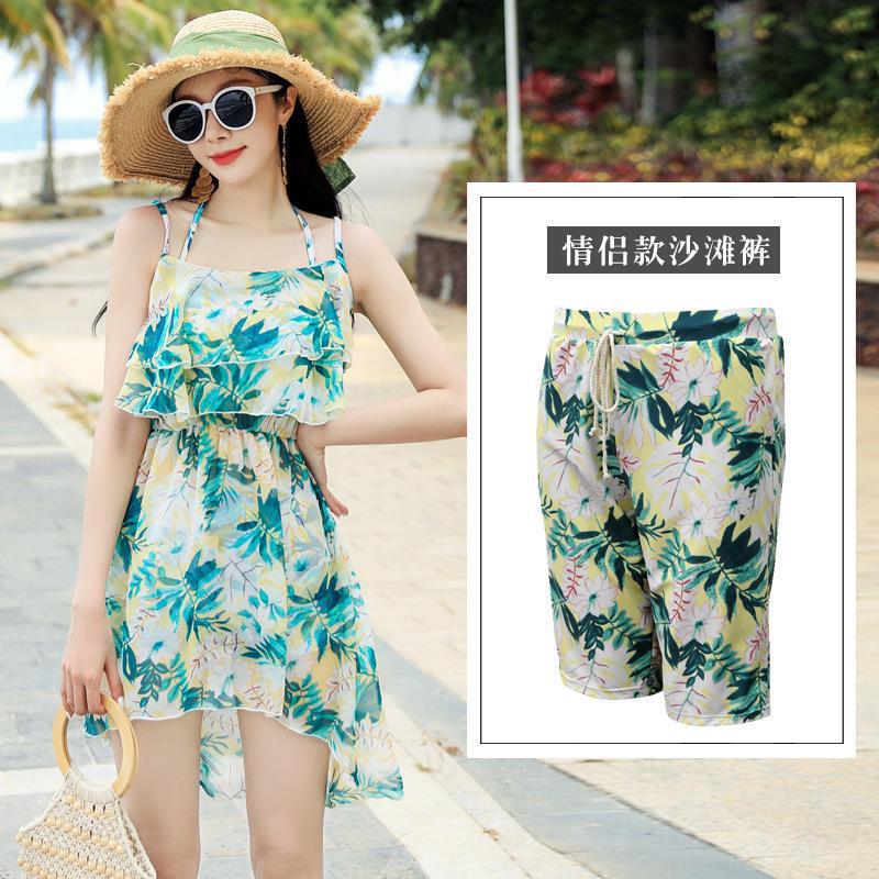 Beach Couple Set Sexy Three-piece Bikini Beach Honeymoon Women's Swimsuit Beach Vacation Couple Swimsuit