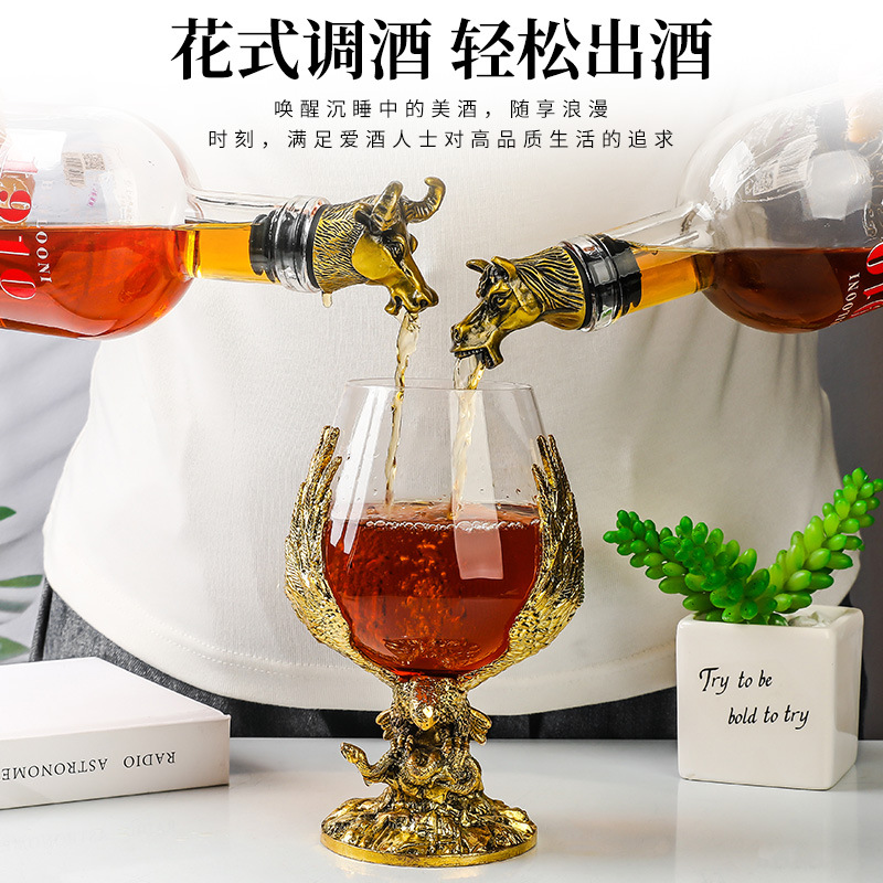 十二生肖动物倒酒器红酒洋酒香槟酒嘴家用酒吧食品级酒塞倒酒器
