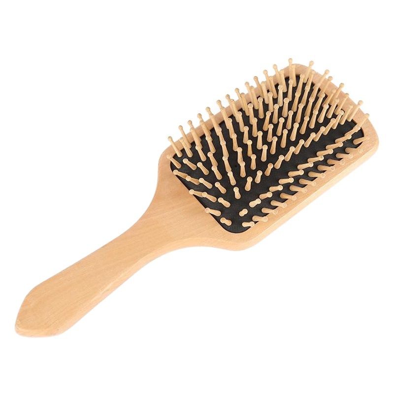 Bolsa de aire cuadrada tablero grande peine de madera de loto cojín de aire peine de pelo hogar cuero cabelludo meridiano masaje peine redondo peine de dientes