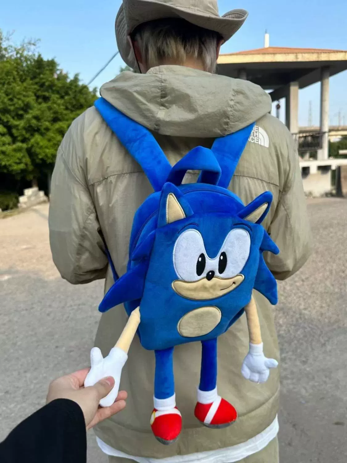 Cartoon Backpack (Sony) Sonic 3D Plush Mini School Bag, Soft Plush Design