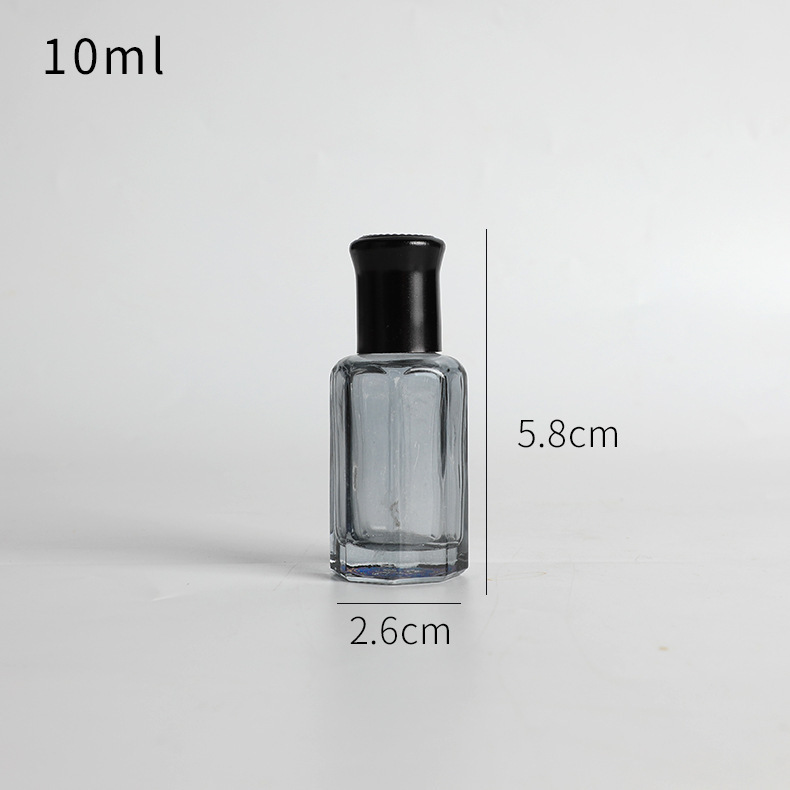 Botella de bola de rodillo de 10ml botella de perfume de aceite esencial de vidrio engrosado colorido sub-botella de viaje pequeña botella vacía botella de cuentas de muestra de masaje