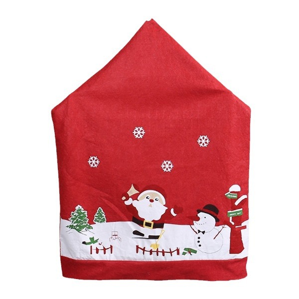 Lindo Santa Claus silla cubierta no tejida impresa mesa y silla decoración hogar cocina suministros de Navidad cubierta de la silla de Navidad