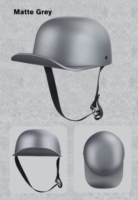 Motosiklet kaskı (dəbilqə) – Scooter Safety Helmet Riding Baseball - matout-silver-m