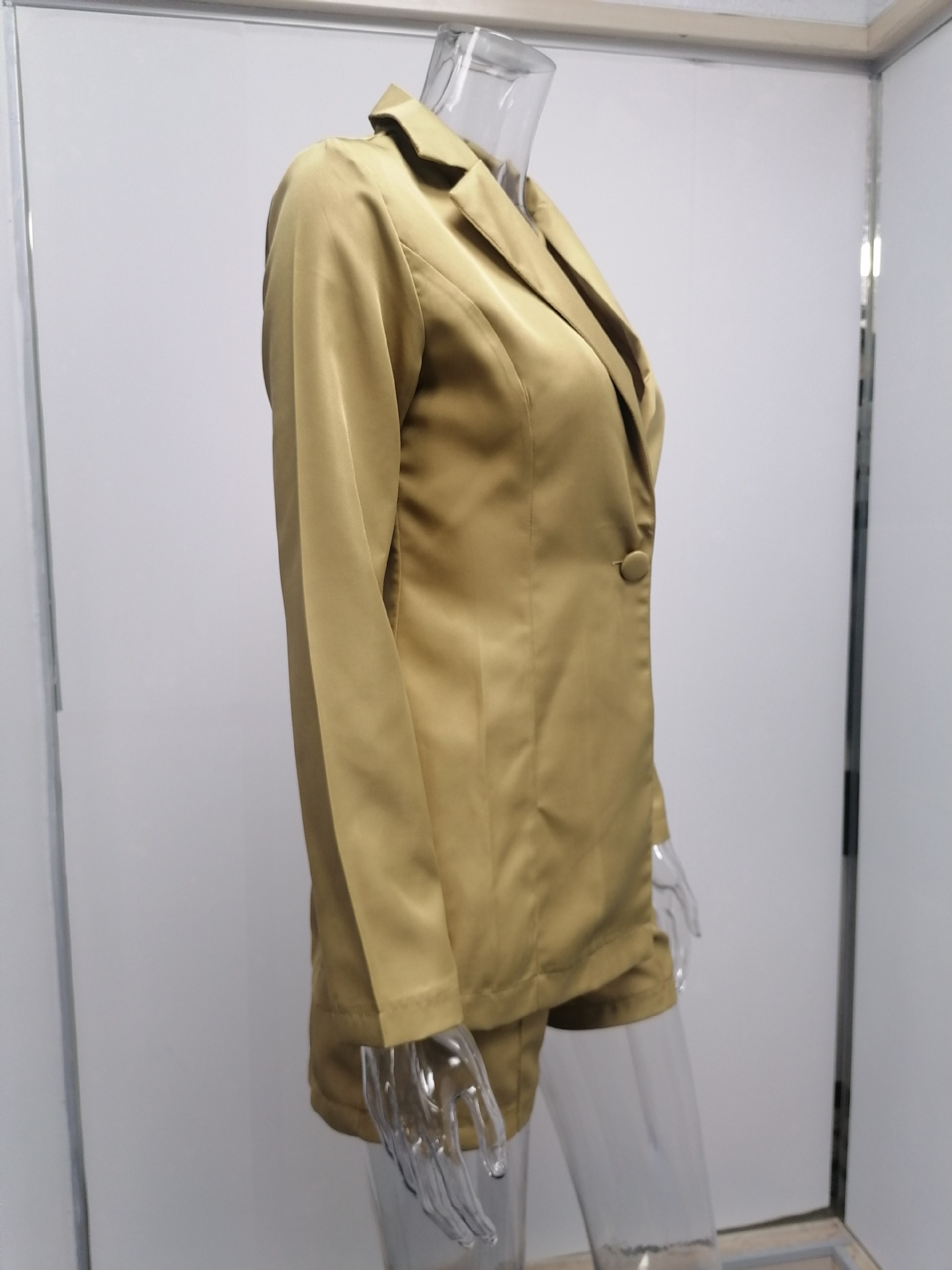 Elegantes Damen Blazer Set Langarm Für Herbst Und Winter Mode_voghion.com