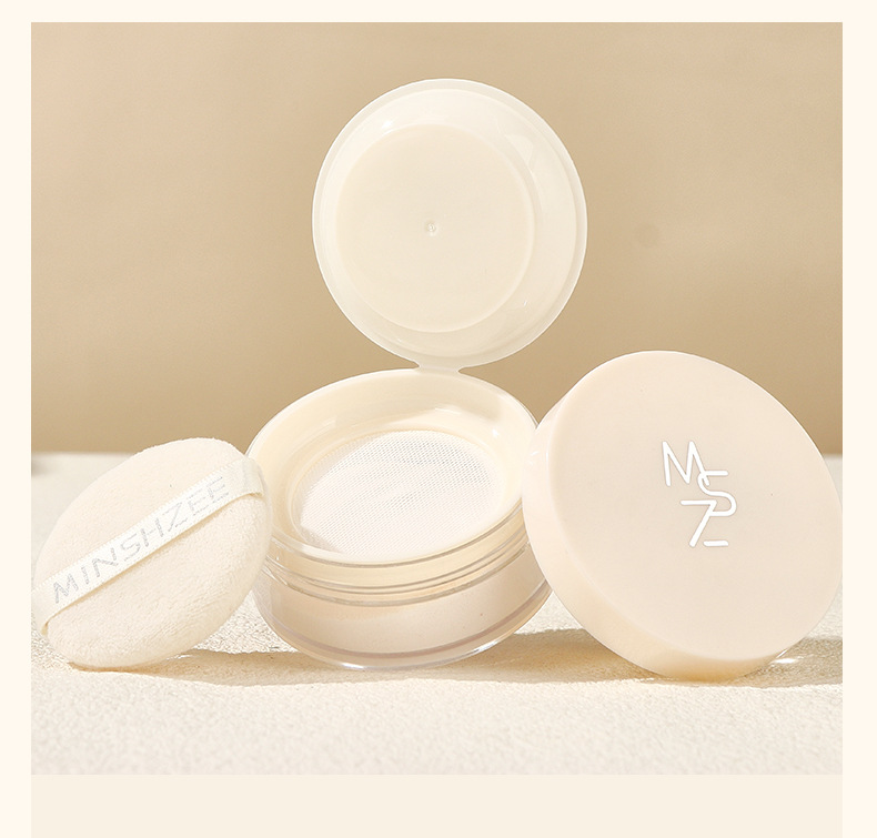 Mingxi Zhi Water Loose Powder, Setting Powder, loose powder is long-lasting and does not smudge. It is waterproof, oil-control, does not stick, and is a fine powder for women to cross borders undefined