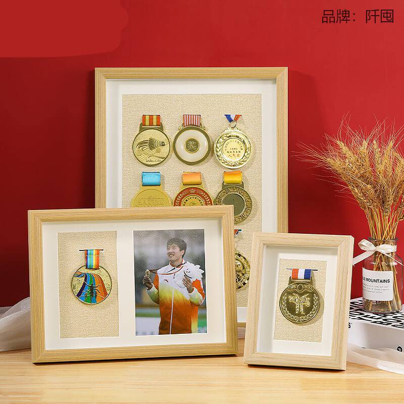 Factory wholesale simple hollow marathon medal display frame Medal of Honor home photo frame wall creative collection