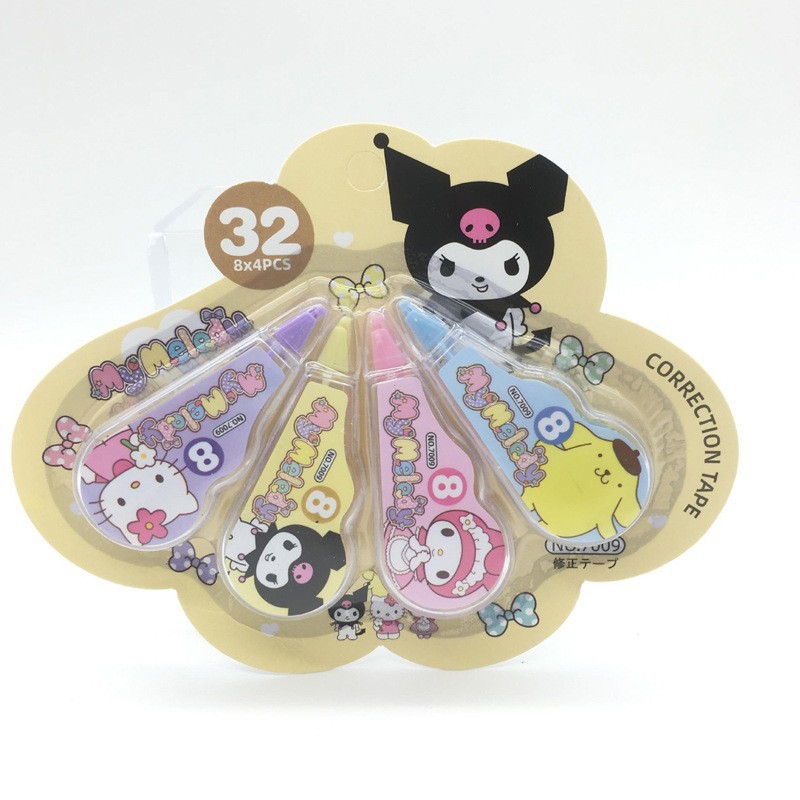 Comercio exterior nuevo Sanrio cinturón de corrección papelería de escuela primaria lindo mini cinturón de corrección de curomi cinturón de corrección de errores