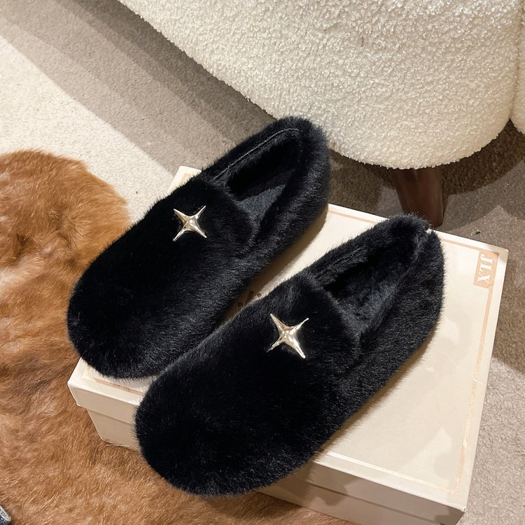 Scarpe casual donna in velluto imbottito calde invernali_voghion.com