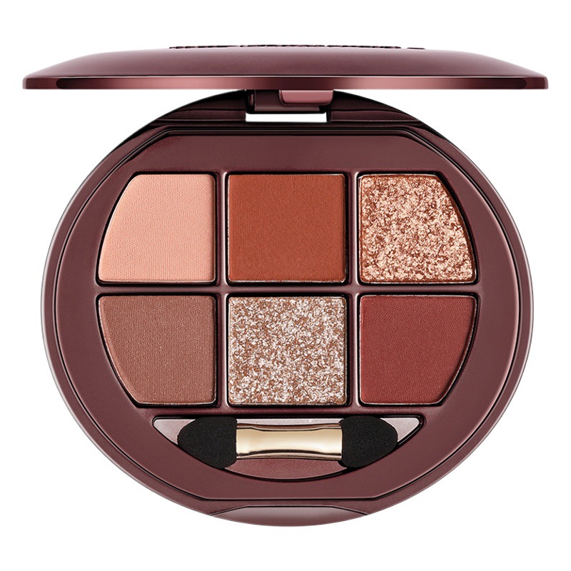 Winnie bear flash sequins eye shadow plate six color eye shadow plate glitter Pearl Super Flash multicolor shiny earth color