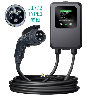 Elektrikli avtomobil şarj stansiyaları | Universal SSC2/J1772 American Standard - us-standard-gun-head-color-screen-charging-pile-5-m
