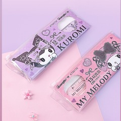 Broad three Hello Kitty bookmark set 4 pieces straight ruler 15cm triangle ruler protractor set one student cartoon