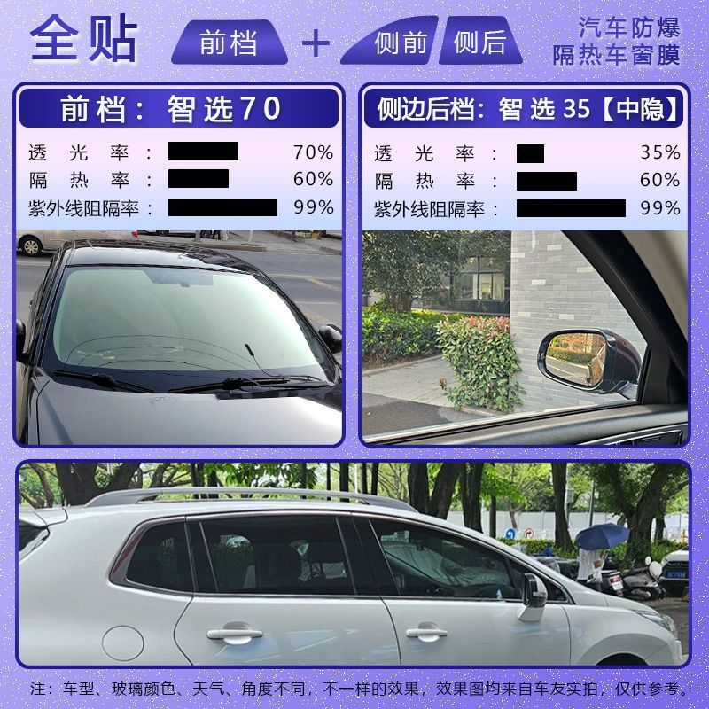 龙膜后羿汽车贴膜防晒隔热膜车窗太阳膜前挡玻璃膜后羿70全车膜|undefined