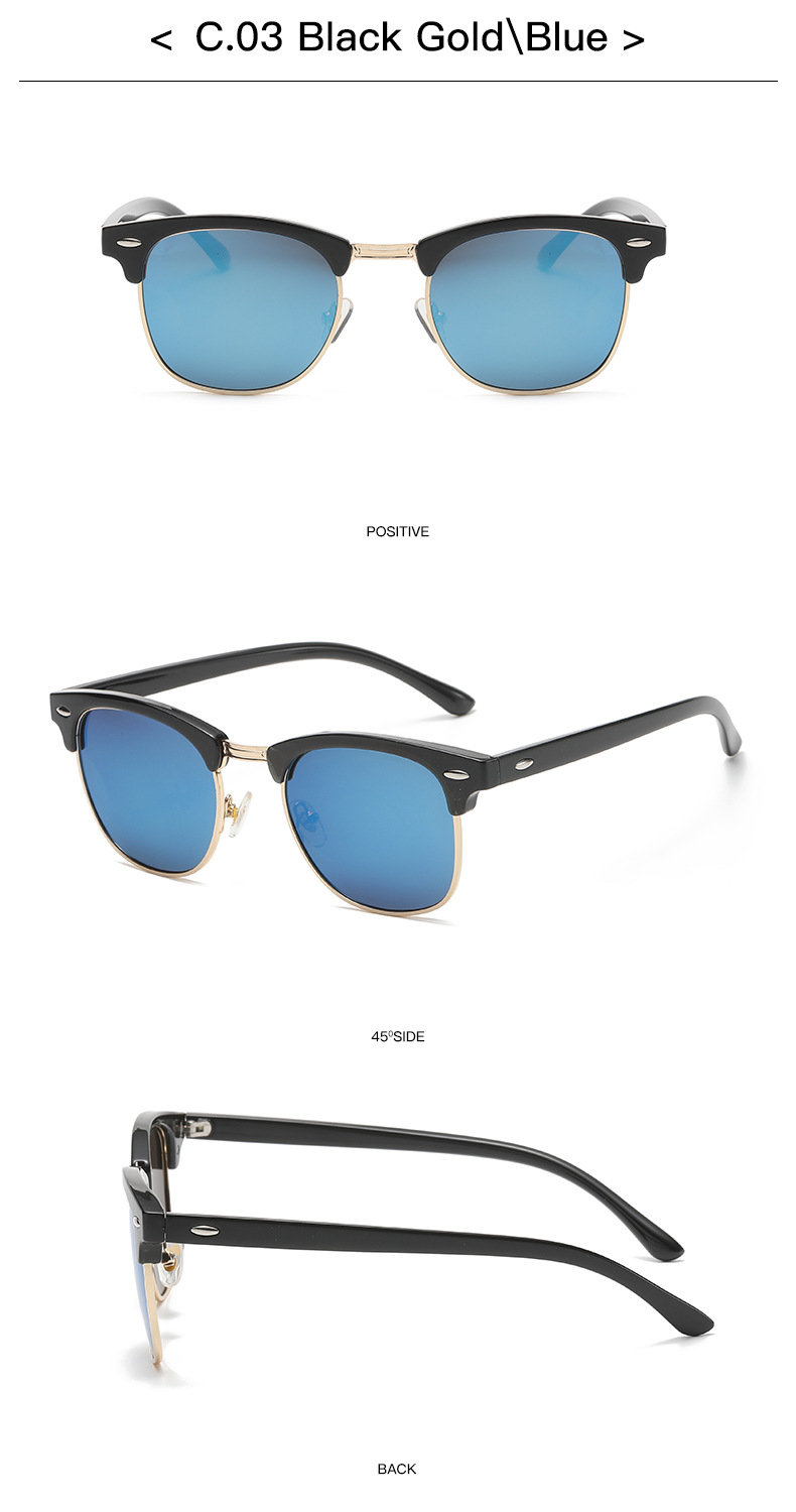 Solid Color Pattern Unisex Gender Simple Style Solid Color Tac UV400 Protection Square Half Frame Women's Sunglasses
