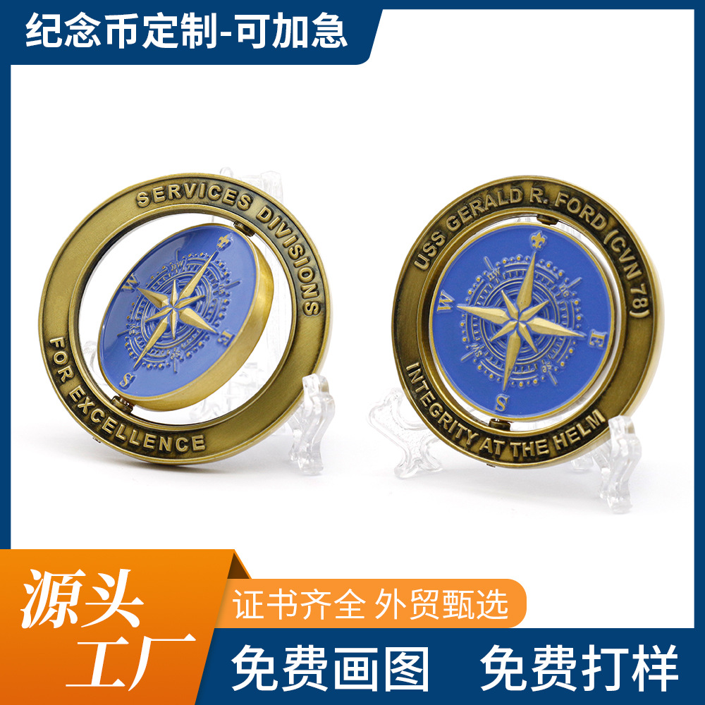 虎年纪念币3D立体旅游礼品收藏币纪念章十二生肖金属定制限量版